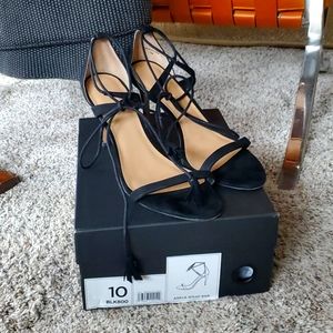 Banana Republic black Suede sexy heels size 10 PROM READY
